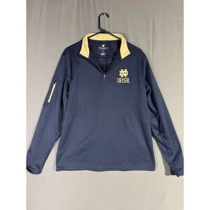 Colosseum‎ Notre Dame Fighting Irish Mens Pullover 1/4 Zip Sweatshirt Navy M